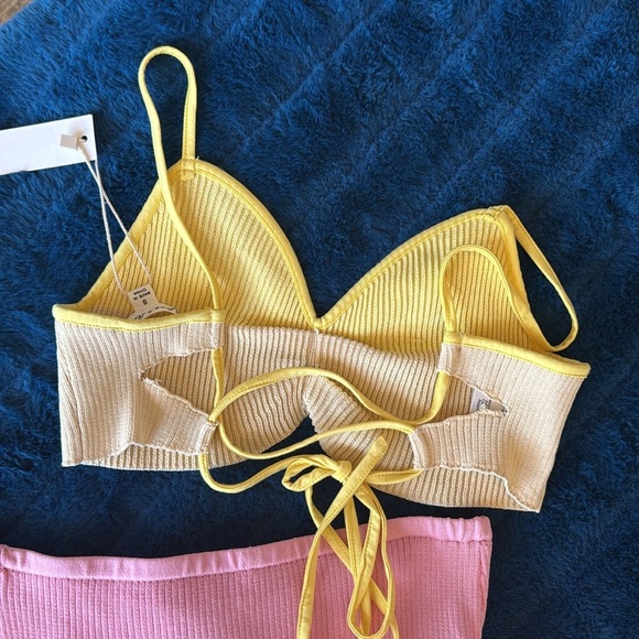 NWT For Love and Lemons Keisha Set NEW skirt and top two pieces sz S ribbed knit - Picture 10 of 13